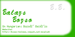 balazs bozso business card